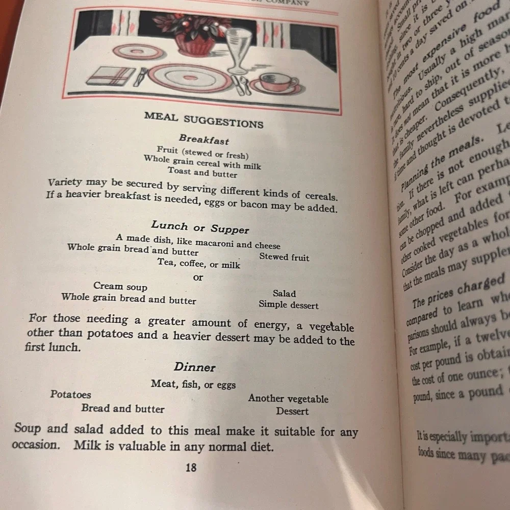 1934 The Family Food Supply Metropolitan Life Insurance Vintage Cookbook Booklet